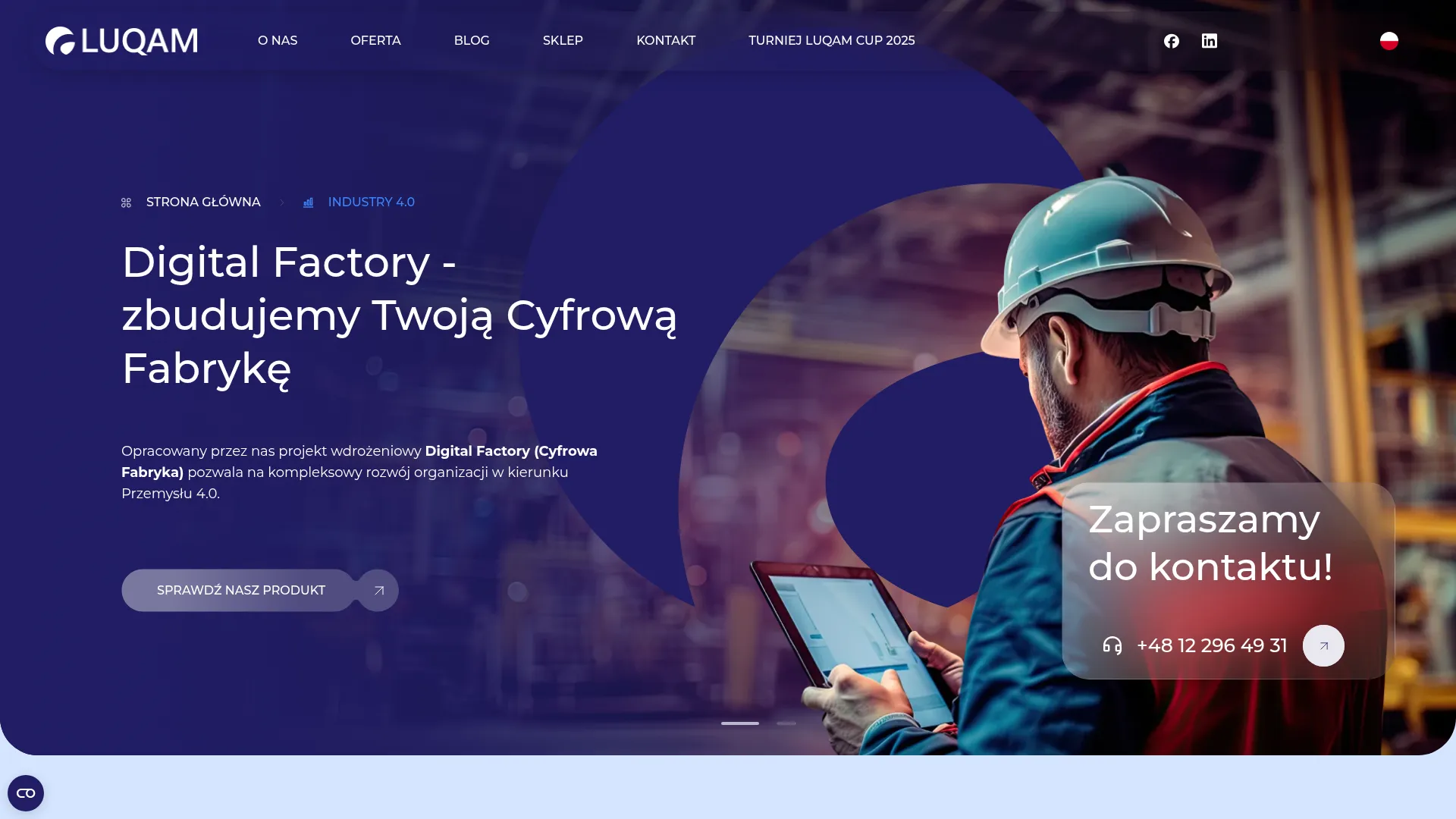 Zrzut ekranu strony LUQAM