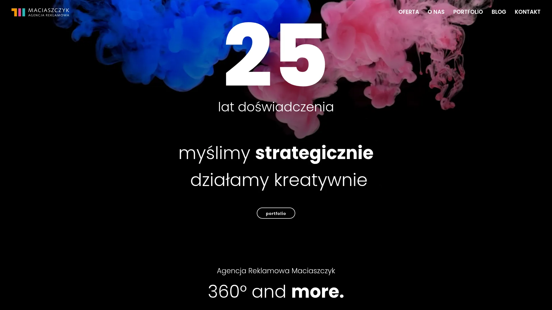 Zrzut ekranu strony Agencja Reklamowa Maciaszczyk
