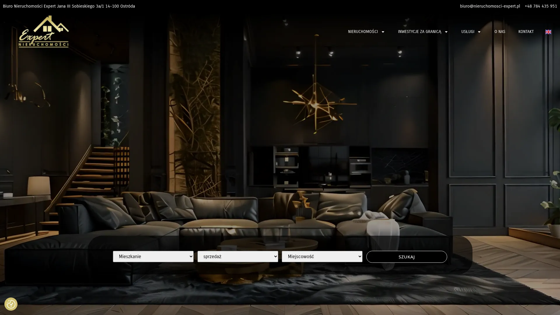 Zrzut ekranu strony DEMSKA BEATA BIURO NIERUCHOMOŚCI "EXPERT"